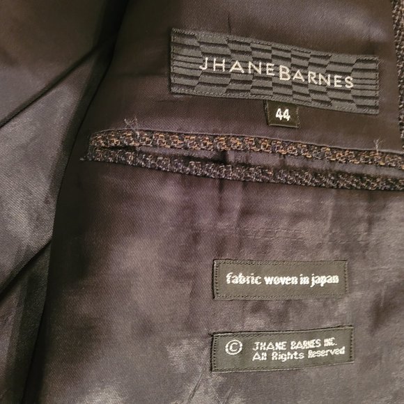 Vintage Jhane Barnes Men’s Blazer, Navy/Brown - Picture 2 of 8
